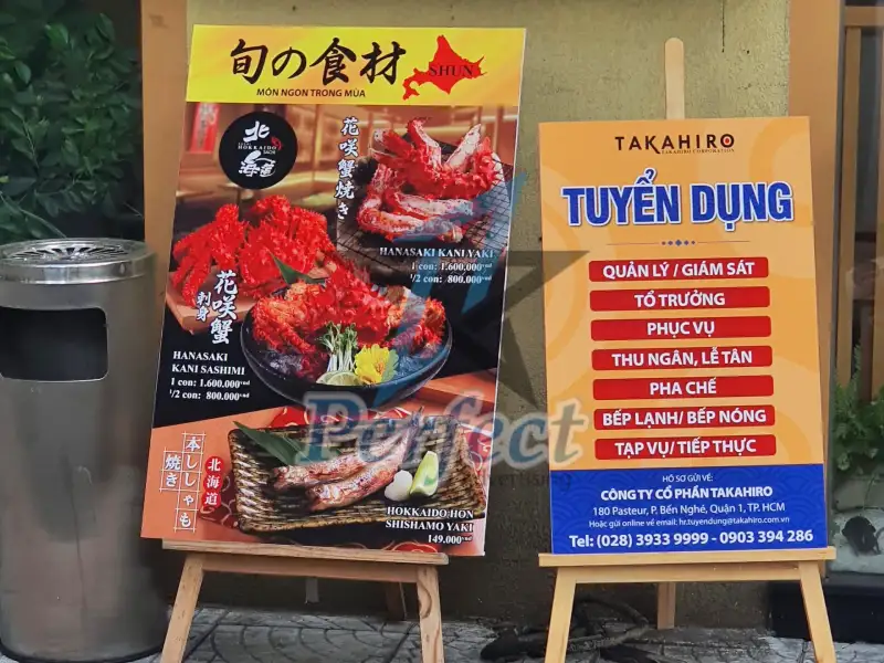 Mẫu bảng thông báo formex tuyển dụng