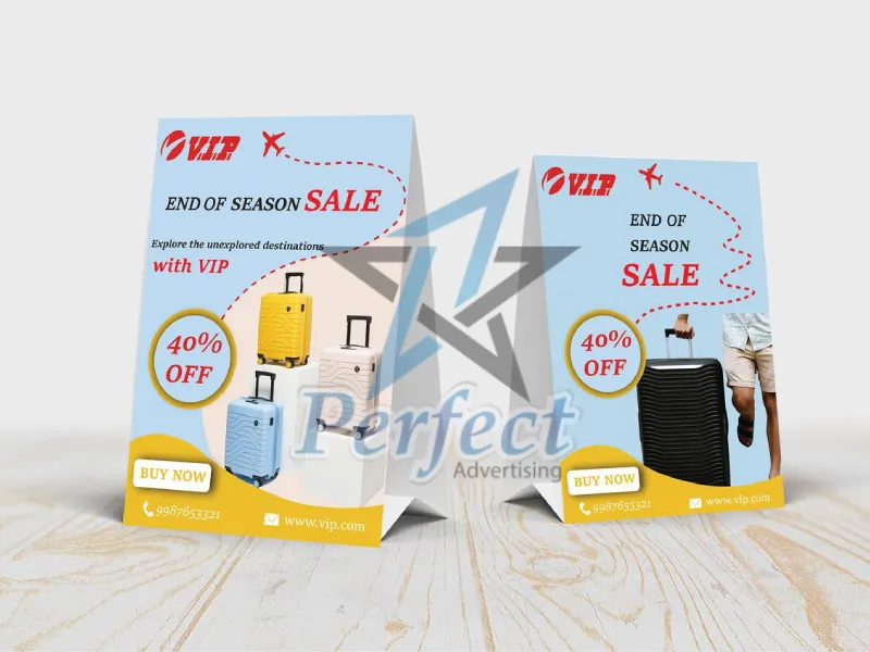Mẫu tent card đế gấp
