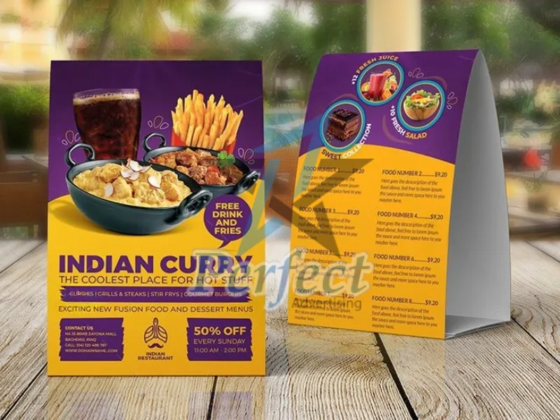 Một số yếu tố quan trọng tạo nên tent card đẹp, ấn tượng