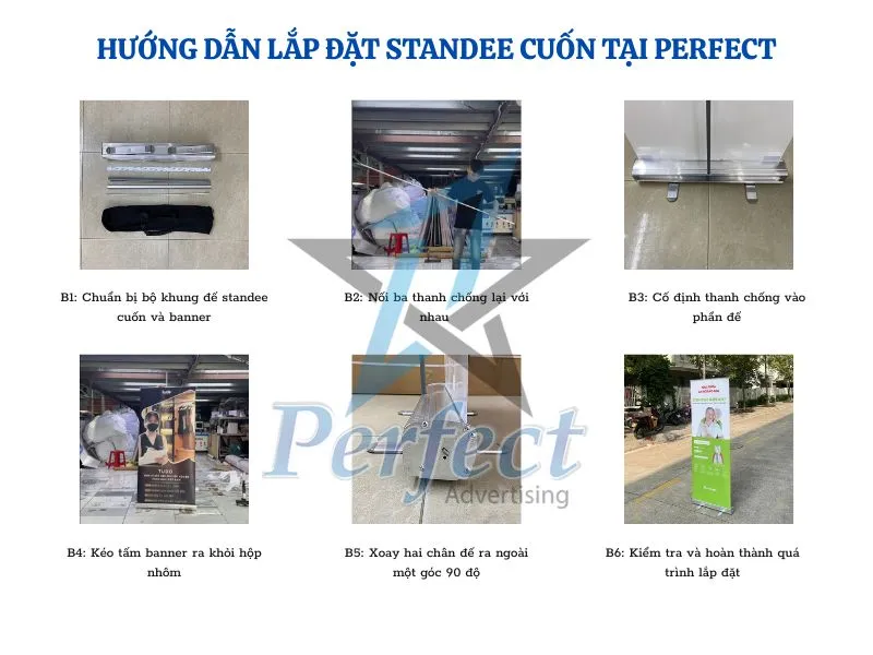 Hướng dẫn lắp đặt standee cuốn
