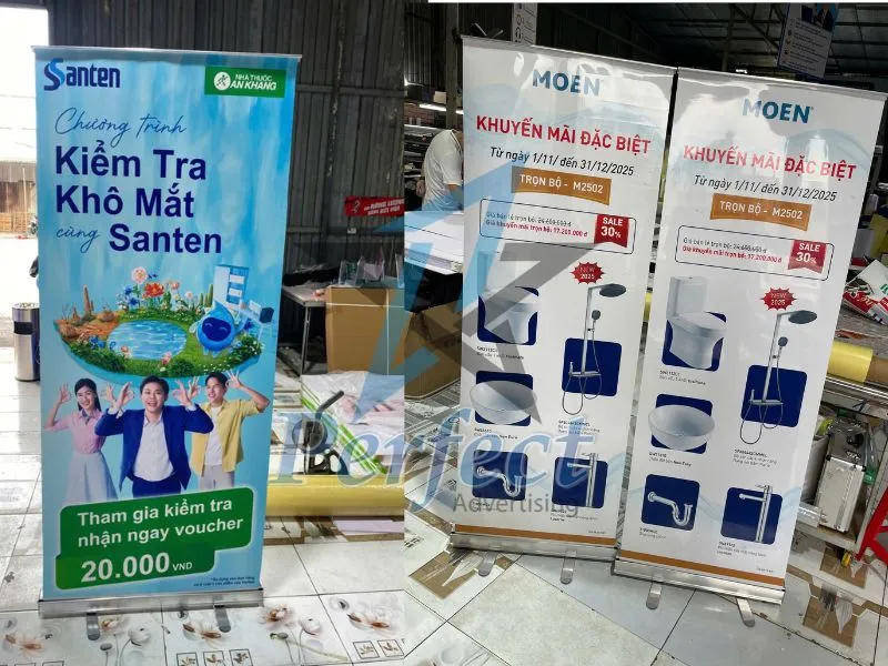 In standee 80x180 chương trình khuyến mãi
