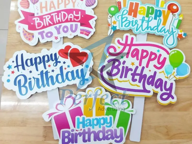 hashtag cầm tay sinh nhật đủ màu