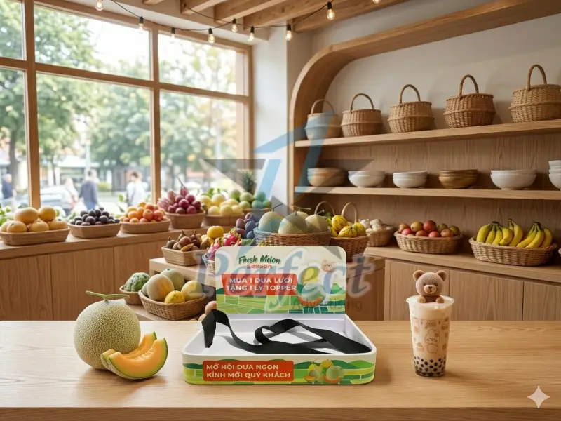 Tray Sampling Quà Tặng Ly Topper Fresh Melon Season