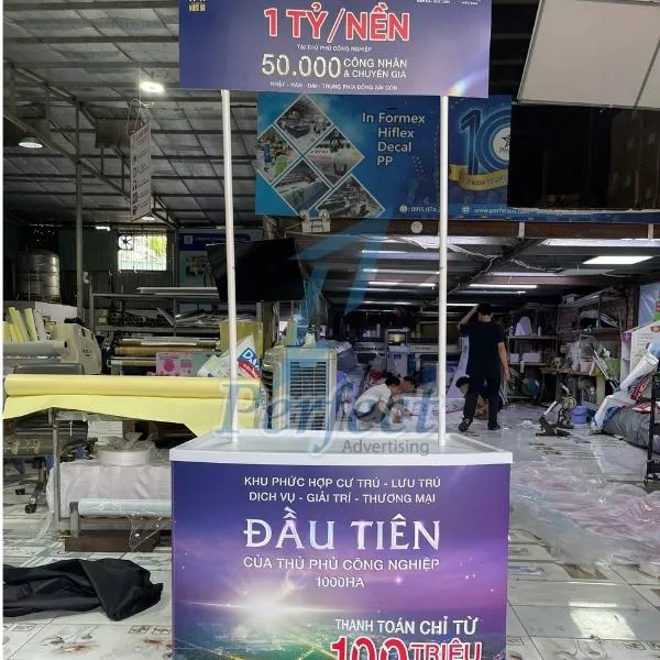 booth di động đầu tư bất động sản hỗ trợ sales event