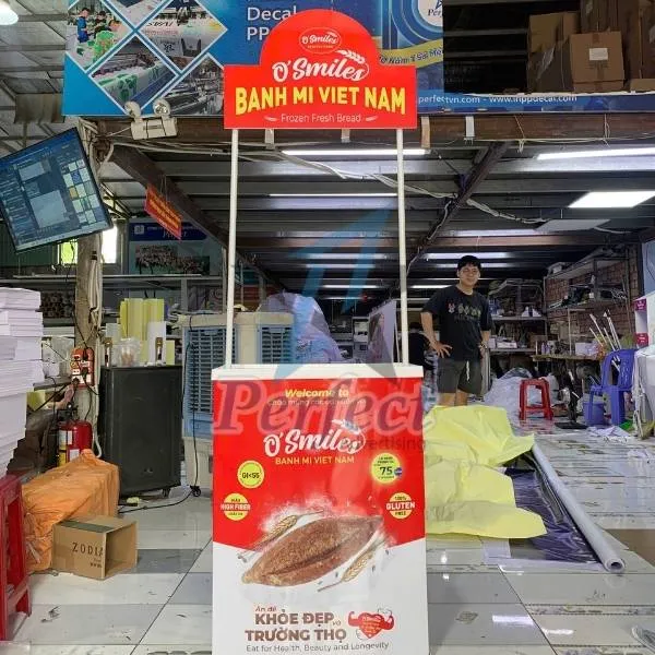 booth sampling nhựa bánh mì hỗ trợ quảng bá món mới