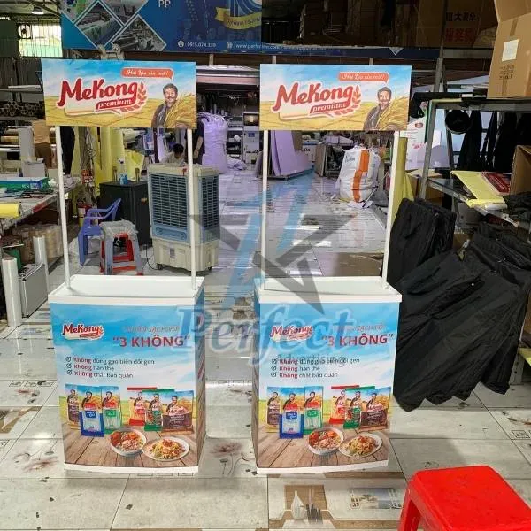 booth sampling nhựa thực phẩm sạch ngành hàng tiêu dùng