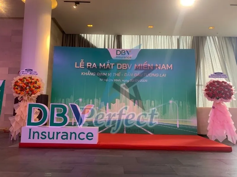 Backdrop Formex Ra Mắt Chi Nhánh DBV Miền Nam – DBV Insurance