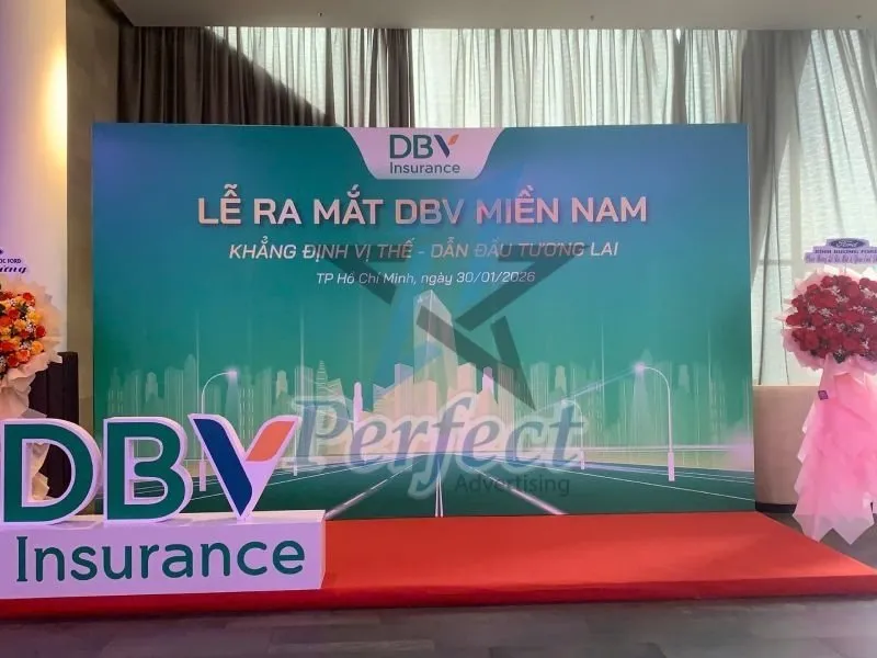 Backdrop Formex Ra Mắt Chi Nhánh DBV Miền Nam – DBV Insurance