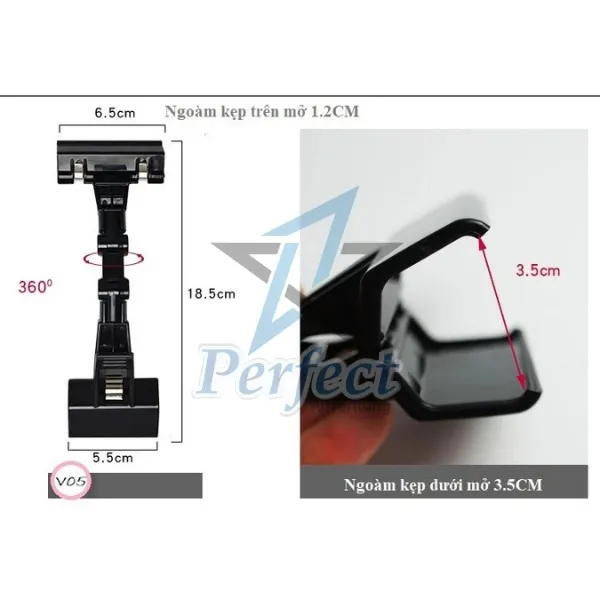 Kẹp nhựa wobbler co giãn phụ kiện ngành POSM
