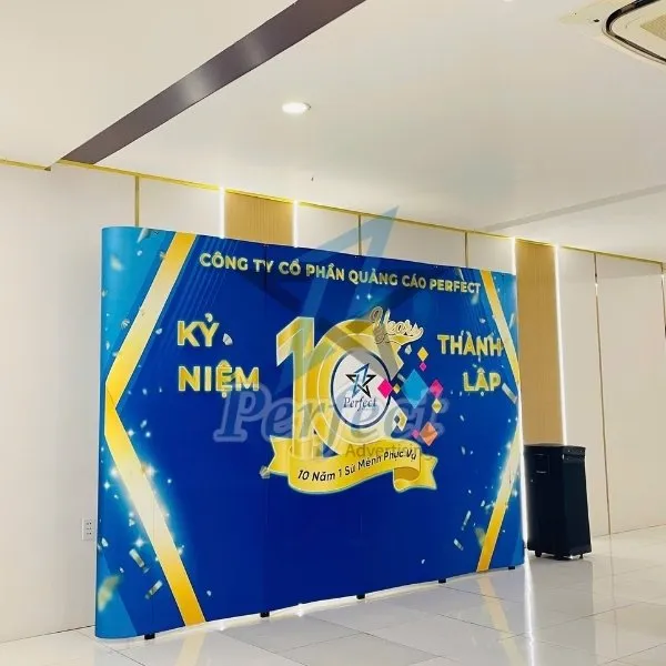 backdrop kỷ niệm thành lập công ty in ấn khổ lớn