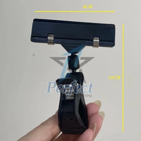 wobbler kẹp nhựa màu đen 8cm sử dụng cho cửa hàng bán lẻ