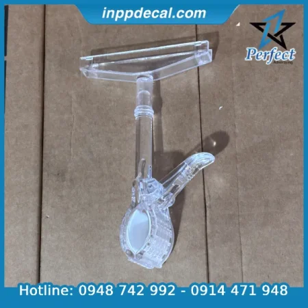 Kẹp nhựa trong suốt gắn bảng giá