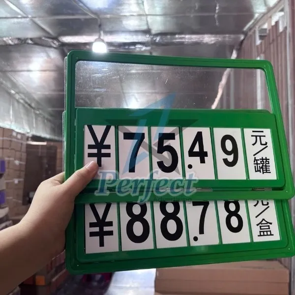 Khung bảng giá quầy rau siêu thị A4 hỗ trợ nhận diện giá bán