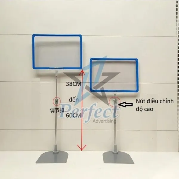 chân đế kẹp khung bảng giá siêu thị giữ bảng chắc chắn