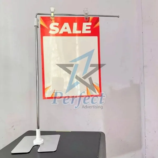 chân đế sắt treo bảng giá cửa hàng dùng cho kệ hàng